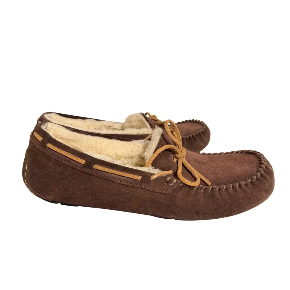 UGG Alder Mens Suede Moccasin Loafer Slippers Brown 1003419 Size 10